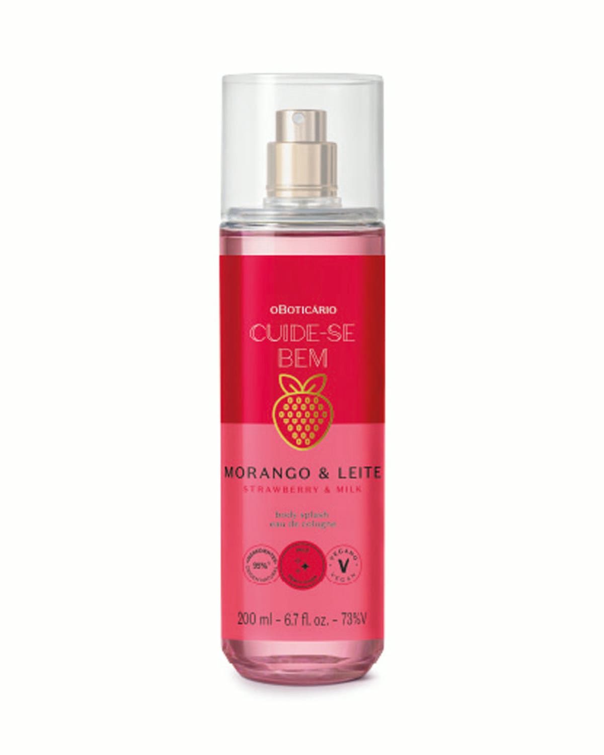 Body Splash Morango e Leite